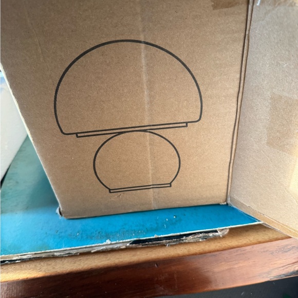 Orange and White Mushroom Table Lamp - Picture 5 of 10